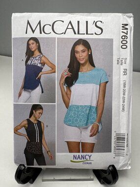 McCalls M7600 Sewing Pattern Womens Tops Size 18W 20W 22W 24W Uncut